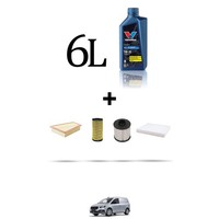 Hoffcar Wartungsset 4 Filter Und 6L ÖL FüR Mercedes Citan (W420) 112 CDI 85KW