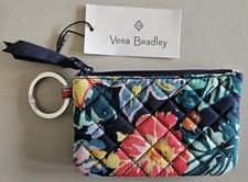 New w/ Tags Vera Bradley Zip ID Case In Happy Blooms