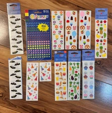 Vintage Mrs Grossman Sticker Lot Chubby Bats Flowers Cupcakes Veggies Hats