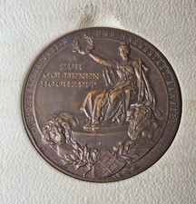 1931 Hamburgo Medalla de Boda de Oro “Para Bodas de Oro” - Bronce (Marca H M)