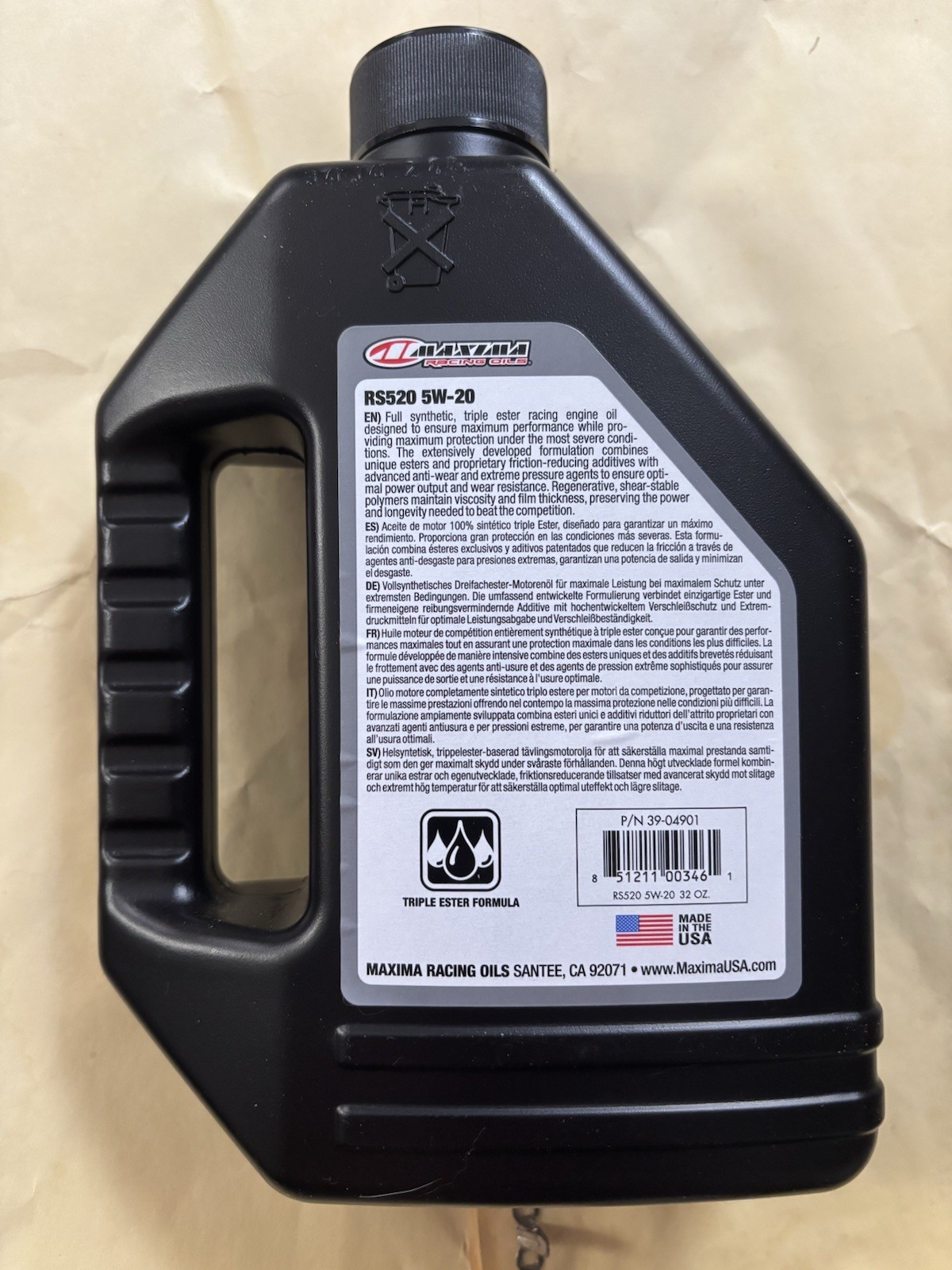 Maxima RS520 Full Synthetic Race Oil