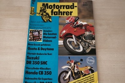 2) Motorradfahrer 03/1992 - Moto Guzzi V 1000 Dayton - Honda CB 350 Four mit 34