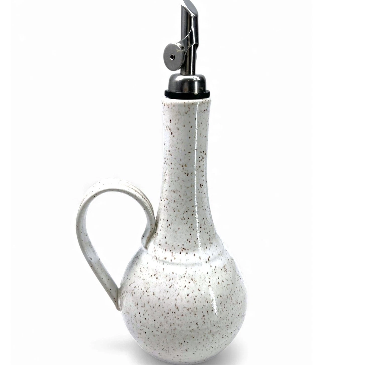 Artisan Handmade ceramic oil cruet Dispenser earth pottery Earthenware Vinegar