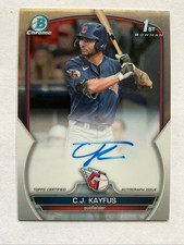 2023 Bowman Chrome Auto C. J. KAYFUS 1st Bowman RC Cleveland GUARDIANS #CDA-CKA