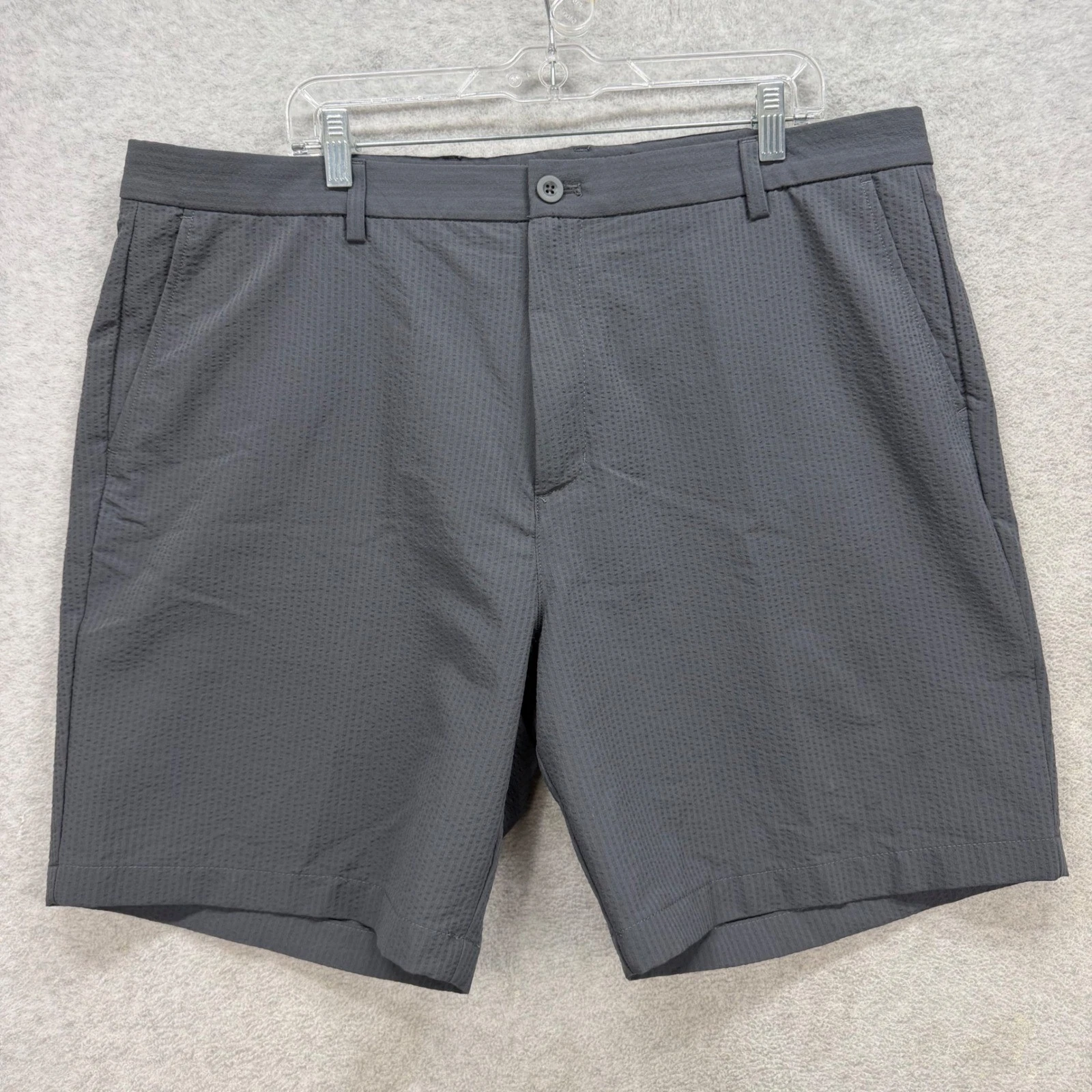 Vineyard Vines Performance Shorts Mens 40 Gray Textured Seersucker Golf Active