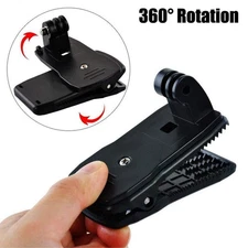 Action Camera 360° Rotation Backpack Hat Clip Clamp Mount For GoPro SJCAM EKEN c