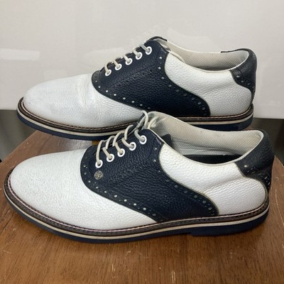 G/Fore Men's Saddle Gallivanter Golf Shoes Navy White G4MC20EF03