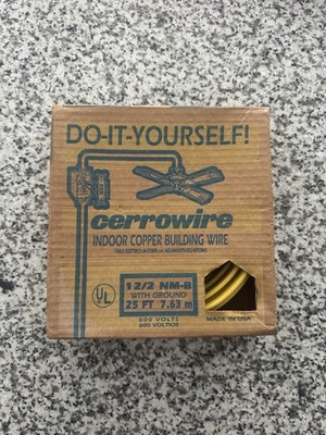 Cerrowire 12/2 NM-B Ground Indoor Copper Building Wire 25FT