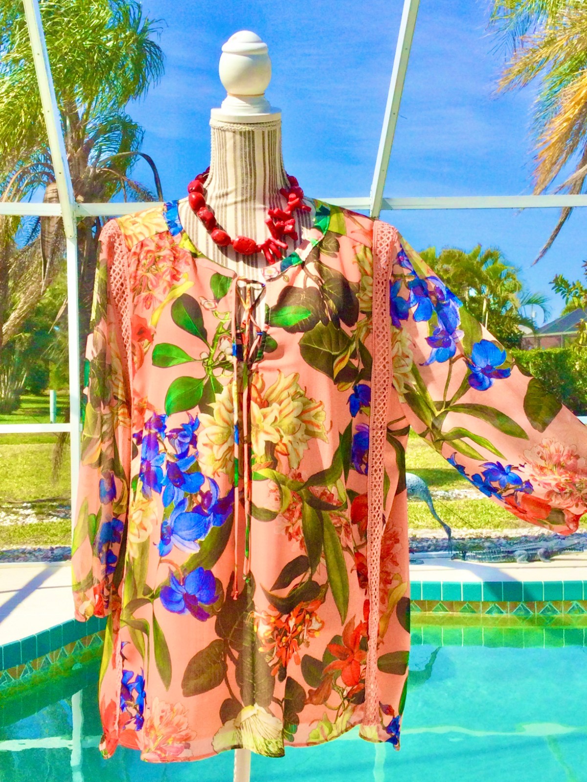 RUBY RD Brown,Cream DRAMATIC Snakeskin Beaded Vne… - image 10