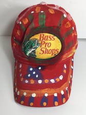 Cool Youth Bass Pro Shops Hat Snapback Multicolored Hand Painted Fishing Hat