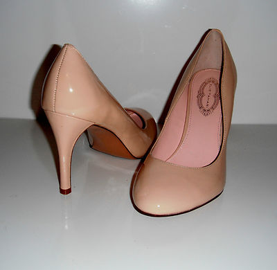 Escarpins En Cuir Verni Elie Tahari Viviana - Taille 9 US/40, Beige, Talon Haut - Neufs Dans Leur Boîte