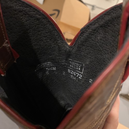 Stivali da cowboy vintage Code West da donna in pelle marrone 5,5 m ricamati made in USA - Foto 8 di 8
