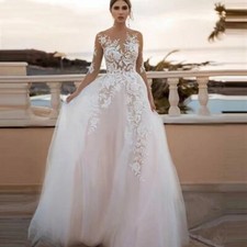 Las mejores ofertas en A-Line vestidos de novia Sin mangas