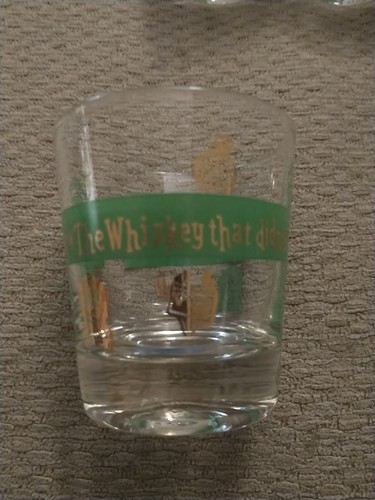 4 VINTAGE OLD CHARTER "THE WHISKEY THAT DIDN'T WATCH THE CLOCK" GLASSES - Picture 3 of 5