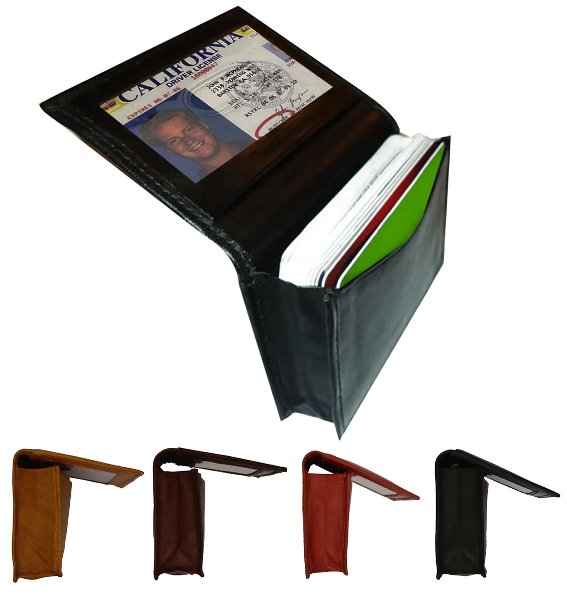 Genuine Leather Croc Print Men's Bifold Wallet Credit Card Holder