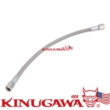 Briade Stainless Oil Feed Line -4AN AN4 7/16-20 female Made in US /23.6"