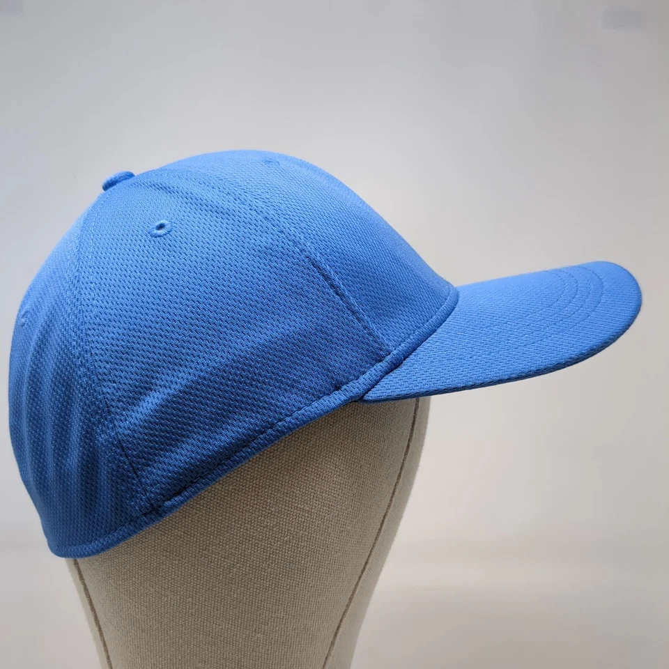 Athletic Works Fitted Hat Blue L-XL Solid Blank 6 Panel Vent Holes - Image 3 of 4