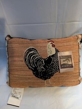 Warren Kimble Rooster Cock Tapestry Decorative Throw Pillow 18X13" Country Farm