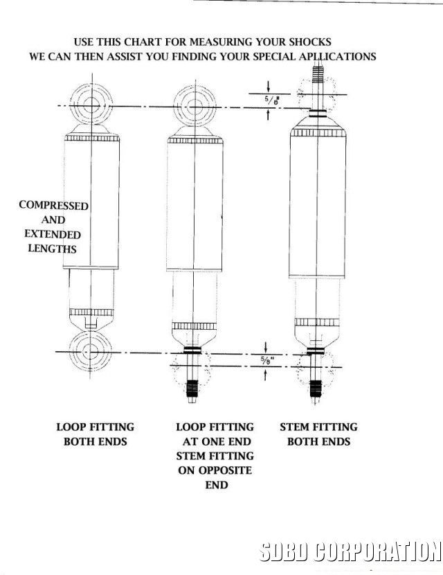 1958 Pontiac Super Chief Rear Gabriel Gas Shock Absorbers