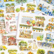 30pcs Fruit Orchard Pet Stickers Journal Planner Scrapbooking Decoration Crafts
