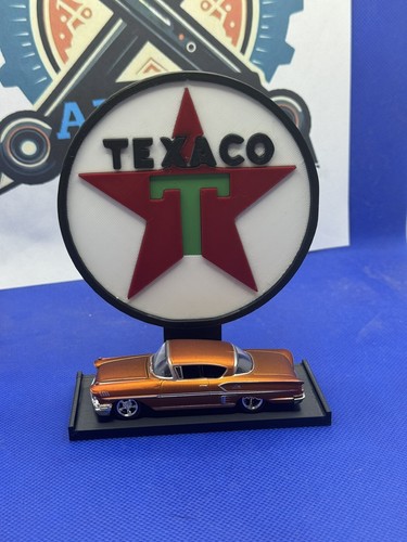 custom TEXACO oil stand 1/64 diecast display Hot wheels Hw Matchbox m2 - Picture 4 of 6