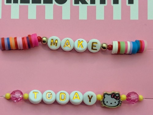 Sanrio Hello Kitty Inspirational Charm 3 Bracelet Set - Picture 3 of 6