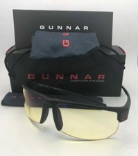 New GUNNAR Computer Glasses TORPEDO 73-16 118 Onyx Black Frame w/ Amber Yellow