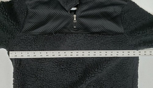 Giacca da lavoro atletica pullover 1/4 zip pile nero donna taglia XL 16-18 - Foto 8 di 11