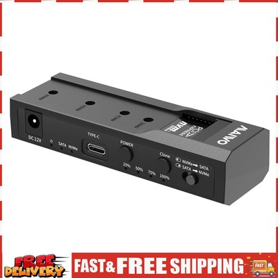 Dual Bay External HDD Enclosure M.2 Nvme SSD Case 2.5/3.5inch SATA HDD Enclosure
