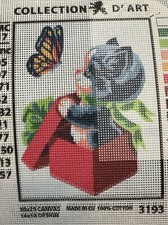 Collection D Art Printed needlepoint Gobelin tapestry 20x25 Cm Canvas Only