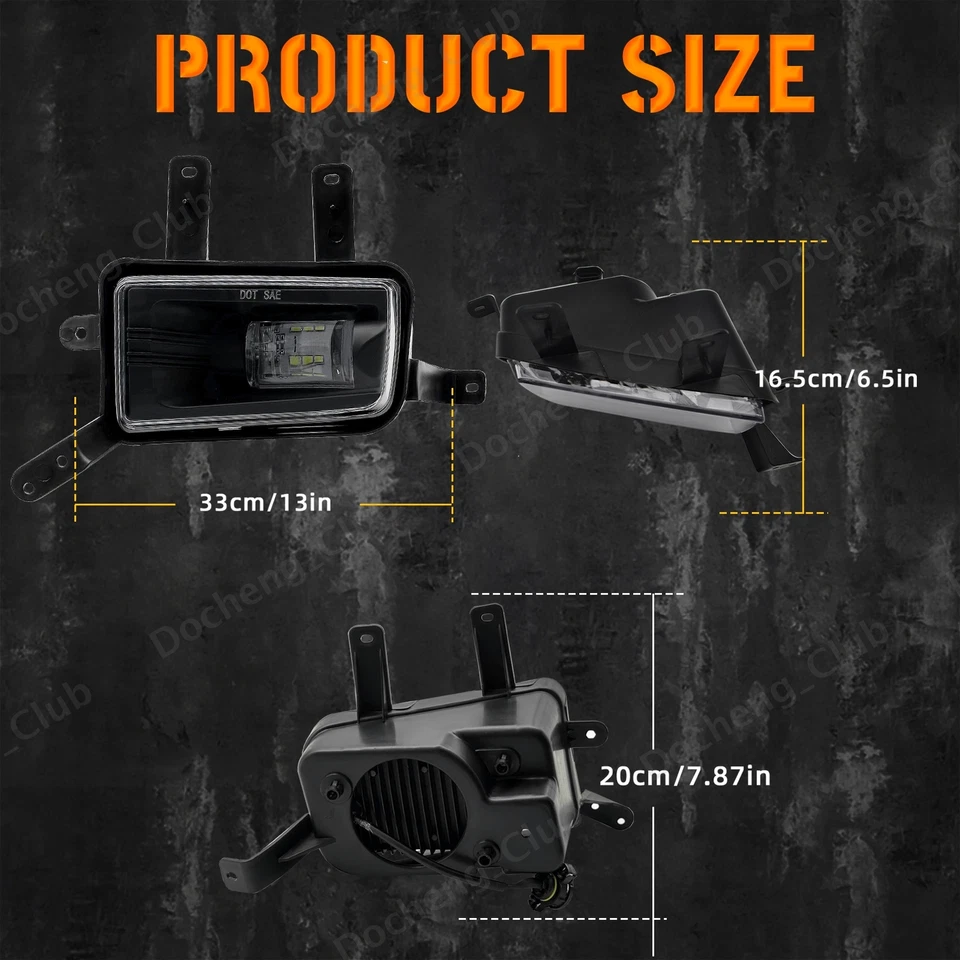 Luces antiniebla LED + cableado para Chevy Tahoe Suburban GMC Yukon XL 2015-2020 Foto 2 de 4