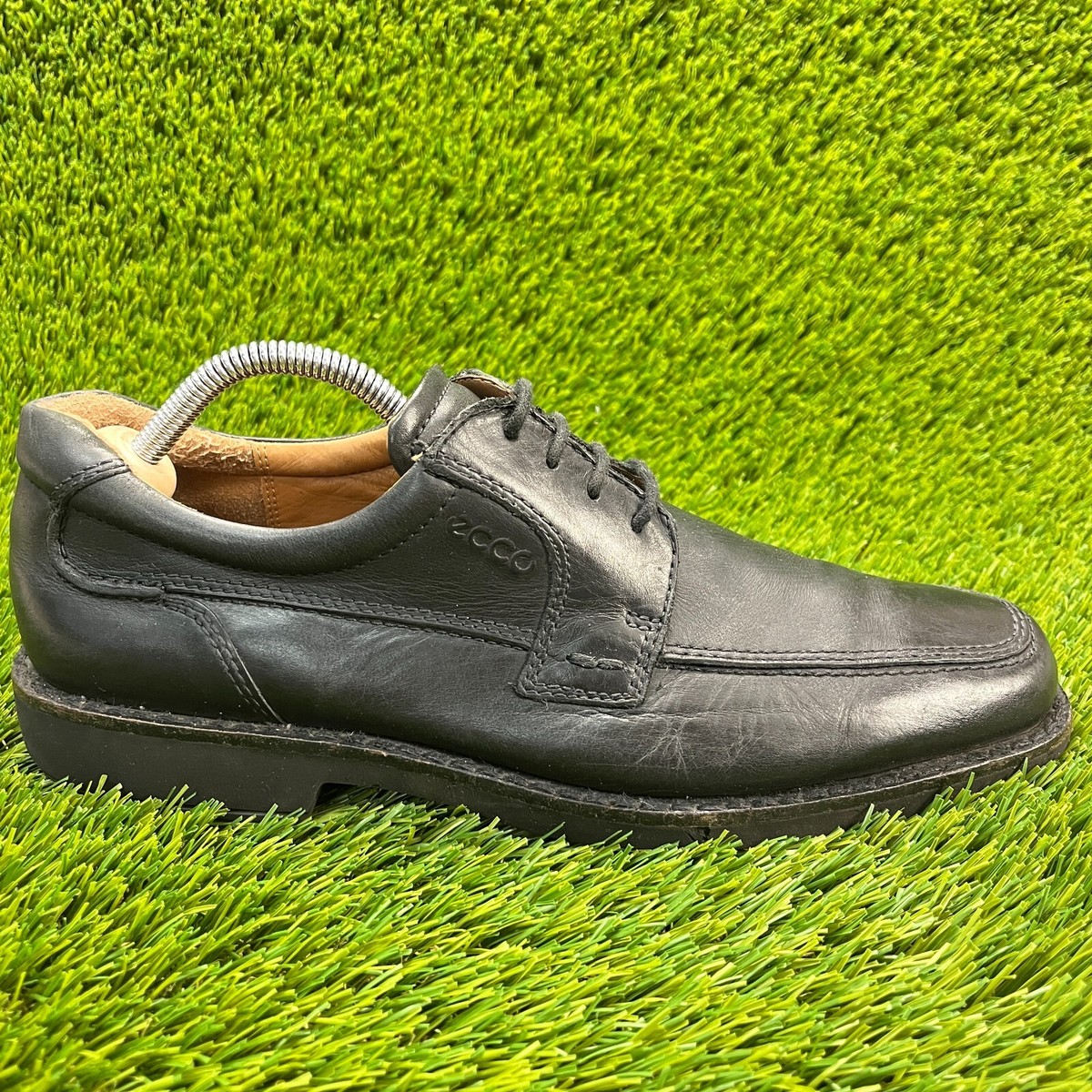 Ecco Seattle Apron Toe Mens Size Black Casual Classic Dress Oxford Shoes