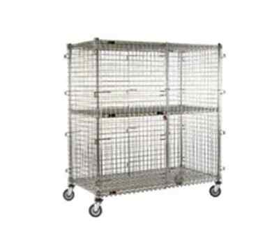 Eagle Group CSC2460 27 x 63 x 69 Mobile Chrome Security Unit w/ Double Doors