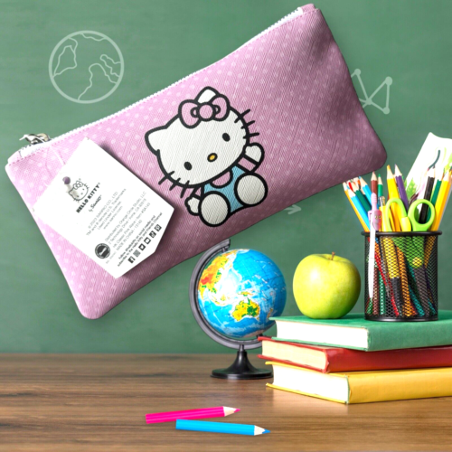 Sanrio Hello Kitty Portamatite con Cerniera Scuola - Rosa/8,75x4,25 - Foto 11 di 13