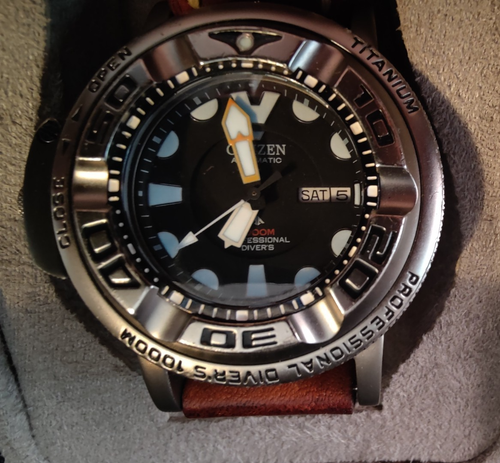 Rare Citizen Professional Diver Promaster 1000m NH6930-09F Titanium Autozilla - Picture 8 of 20