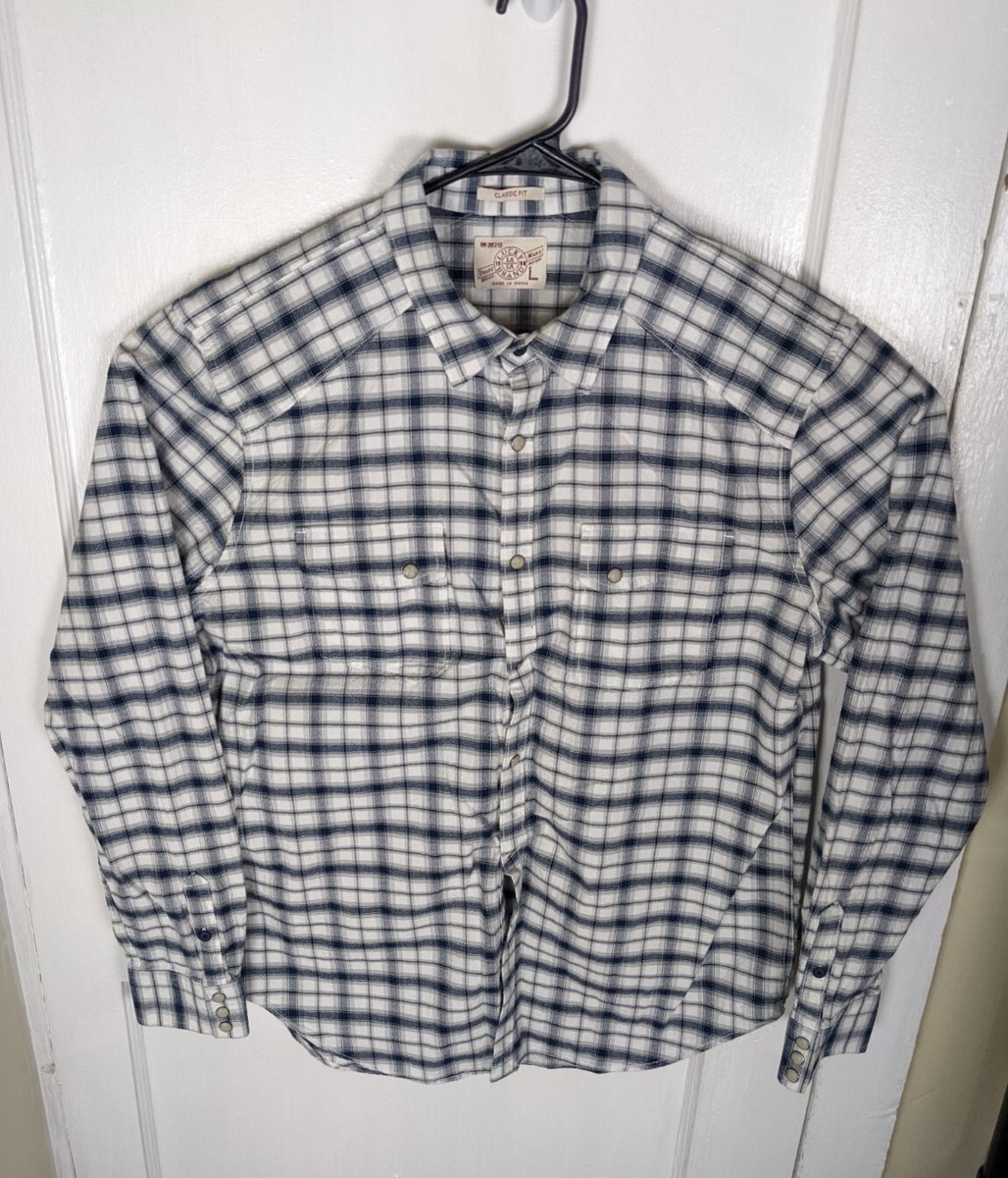 Chemise Western Lucky Brand – Pearl Snap – 100% Coton – Taille L