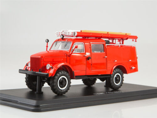 Camión de bomberos rojo 1/43 ABS preconstruido modelos a escala de arranque Russia Gaz PMG-19 (63) rojo - Imagen 1 de 8