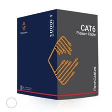 Cat6 Plenum 1000ft Cable, 550 MHz, 23 AWG Bulk Ethernet Cable, CMP White