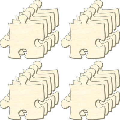 Blanko Puzzle unendlich, Größe S, Set 20 Teile, Puzzleteile aus Holz, Bemalen - Bild 1 von 2