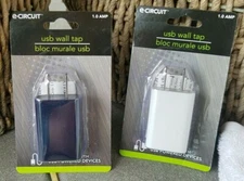 LOT OF 2 e-Circuit 1.0 AMP UNIVERSAL WALL TAP USB to Wall Plug Device Connection