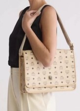 MCM Aren Messenger Bag Monogram leather New 880 retail