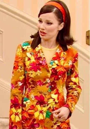 Blazer vintage MOSCHINO jeans floreale The Nanny anni 90 XS S multicolore