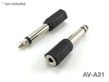 3.5mm Mono Female to  6.3mm Mono Male  Audio Adapter 