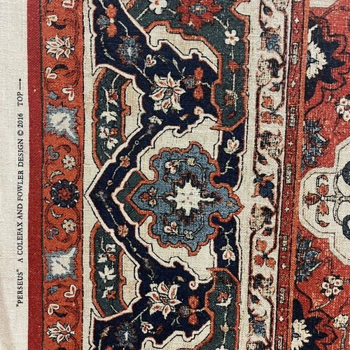 COLEFAX AND FOWLER PRINTED MULTIPURPOSE FABRIC PERSEUS ANTIQUE RED BY THE YARD - Picture 2 of 6
