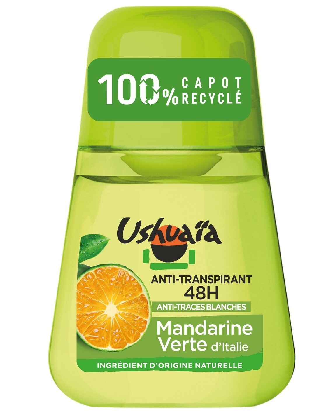 Déodorant bille USHUAIA anti-transpirant efficacité 48h à la mandarine