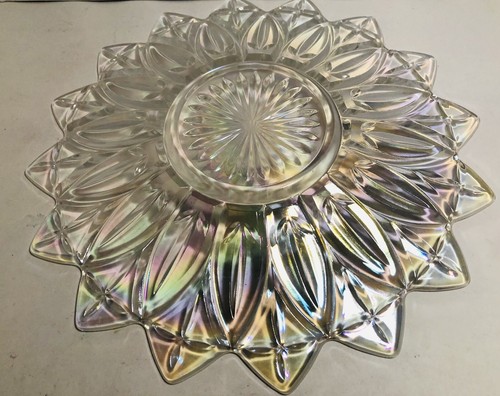 Vintage Pastel Iridescent Serving plate /Cake Beautiful - Picture 4 of 4