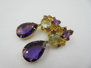 Stunning Bounkit Amethyst Citrine Prasiolite Gemstone Dangle Stunning Bounkit Amethyst Citrine Amp Prasiolite Gemstone Dangle