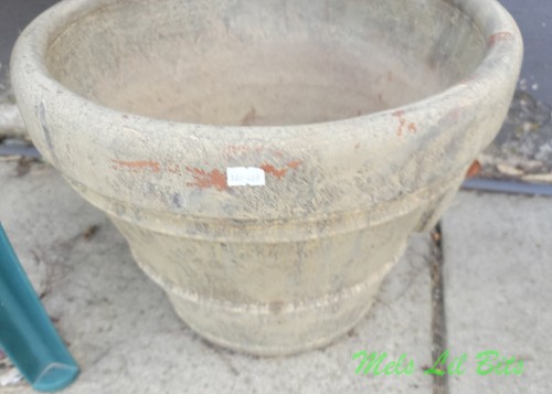 Großer bemalter Keramik Blumentopf Vintage Gartendeko - Bild 1 von 5