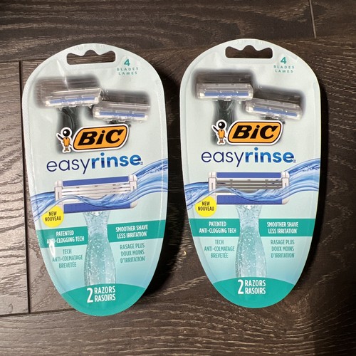 BIC Easy Rinse Women's Disposable 4Blade Razors2ct. each Lot of 2