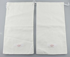 VALENTINO 'Garavani' White Cotton Dust Bags w/ Draw Strings